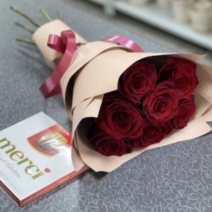 Букет «Эксплорер и Мерси» из роз