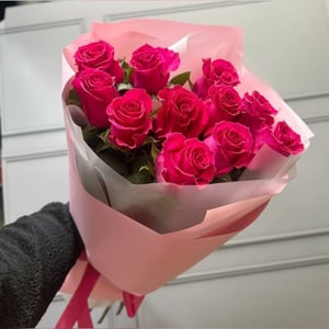 Букет «Малиновый рай» из роз