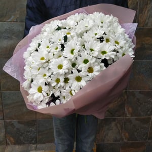 Букет «Ромашковое поле» из хризантем