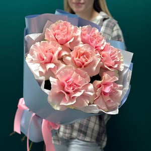 Букет французских розовых роз