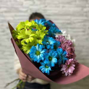 Букет «Монпасье» из хризантем