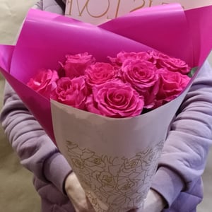 Букет «Малиновый закат» из роз